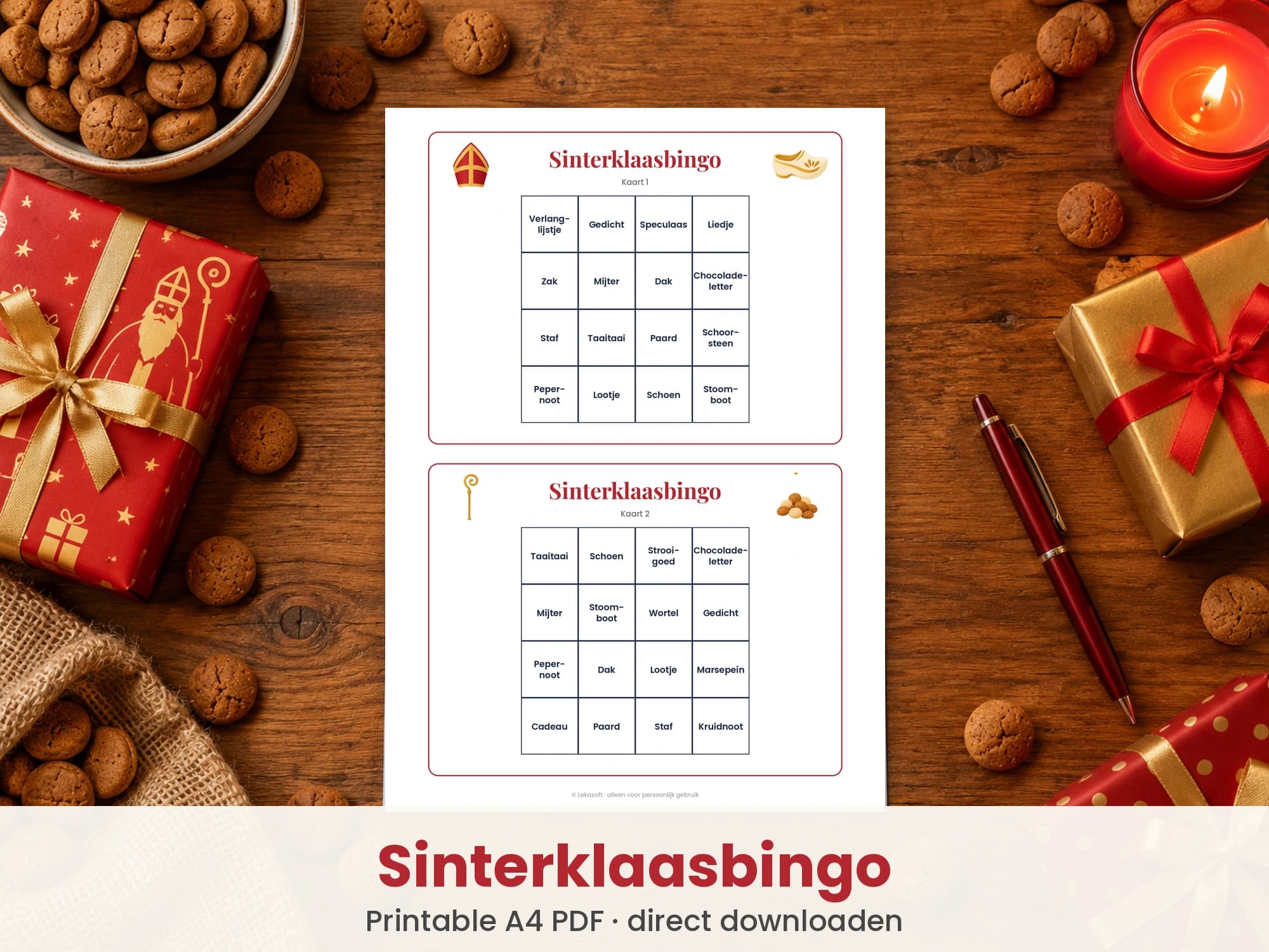 Sinterklaas bingo printable